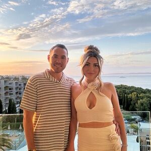 Elegant Cream Halter Top and Skirt Set